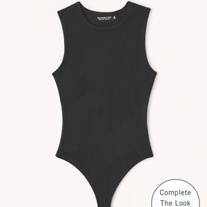 Abercrombie Cotton Seamless Fabric Crew Tank Bodysuit